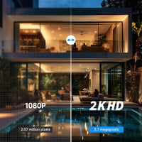 2K Light Bulb Security Camera
