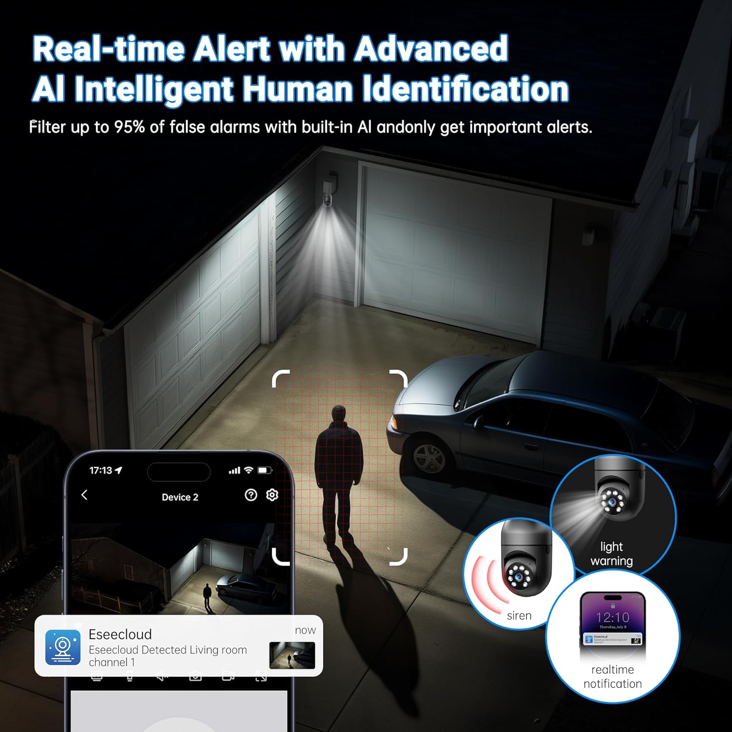 2K Light Bulb Security Camera