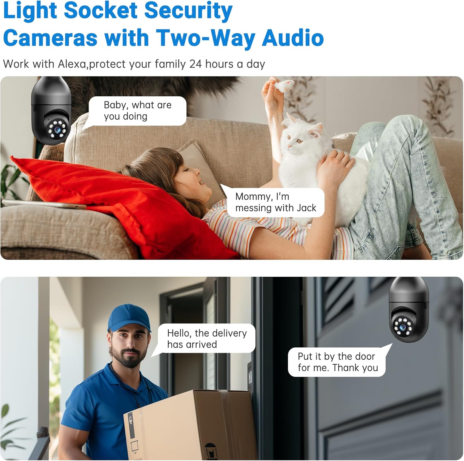 2K Light Bulb Security Camera