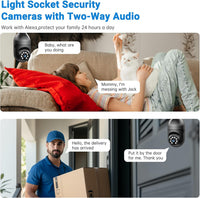 2K Light Bulb Security Camera